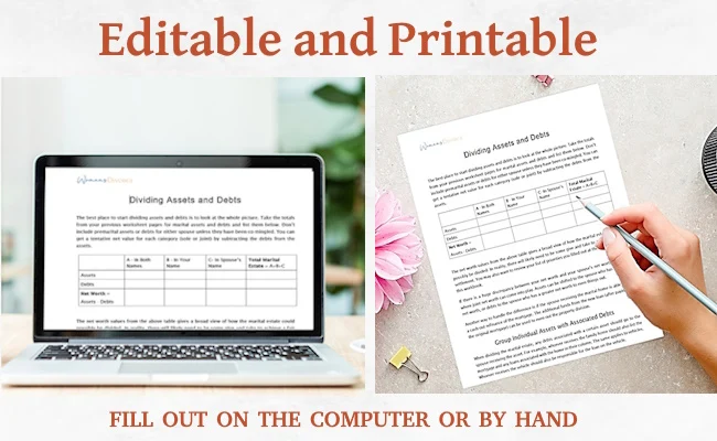 Editable or Printable Worksheets