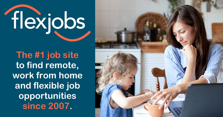 Flexible jobs for moms at FlexJobs