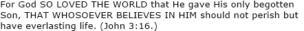 Bible verse John 3:16