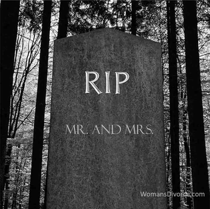 Image of a gravestone depicting loss after a failed marriage Image of a gravestone depicting loss after a failed marriage