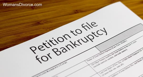 Petition for bankruptcy signifying the devastation of divorce petition to file for bankruptcy