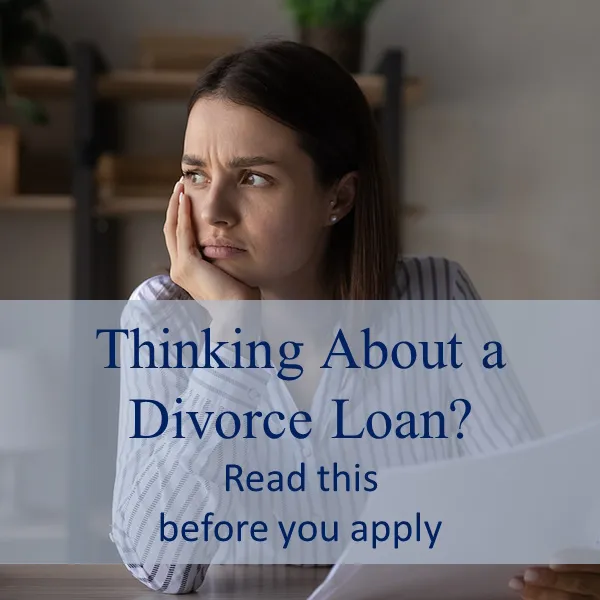 Woman contemplating a divorce loan