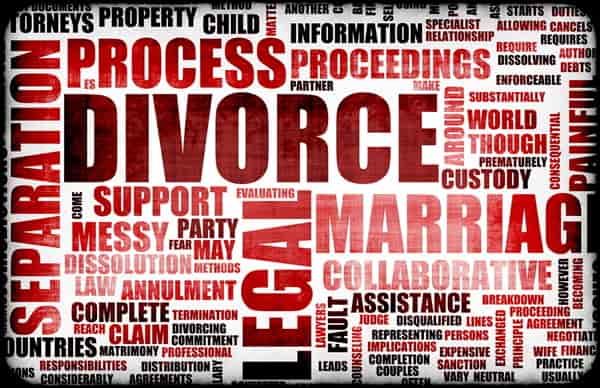 Mashup of all the various issues and steps in the divorce process Steps in the divorce process