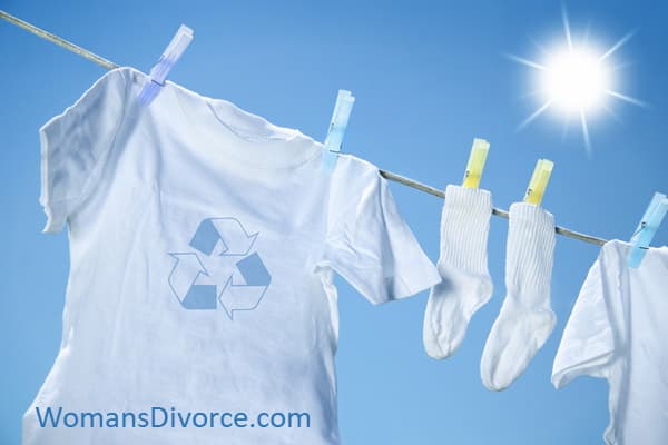 Ecofriendly t-shirt on clothesline, photo by Sandralise