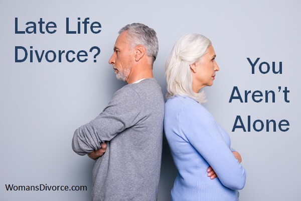 Older couple facing a late-life divorce. Older couple facing a late-life divorce.