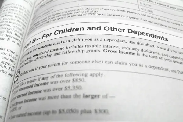 dependent tax information page